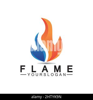 Fire Flame Logo design vector template Stock Vector