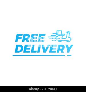 Free Delivery Scooter Vector Icon Stock Vector