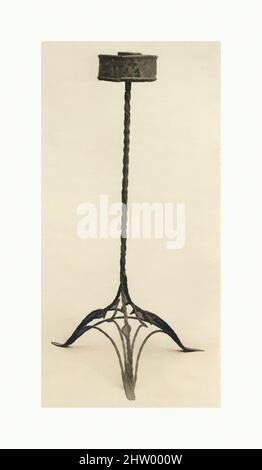 Art inspired by Candlestick, 15th century, European, Iron, Overall: 66 1/2 x 38 in. (168.9 x 96.5 cm), Metalwork-Iron, Classic works modernized by Artotop with a splash of modernity. Shapes, color and value, eye-catching visual impact on art. Emotions through freedom of artworks in a contemporary way. A timeless message pursuing a wildly creative new direction. Artists turning to the digital medium and creating the Artotop NFT Stock Photo