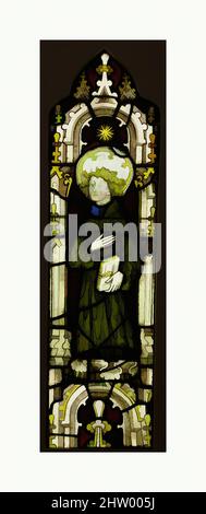 Art inspired by Stained Glass Panel with an Angel, ca. 1450, Made in East Anglia ?, England, British, Pot-metal, white glass, vitreous paint, silver stain, Overall: 35 3/8 x 10 1/8 x 1/4 in. (89.9 x 25.7 x 0.6 cm), Glass-Stained, English glazing programs frequently included, Classic works modernized by Artotop with a splash of modernity. Shapes, color and value, eye-catching visual impact on art. Emotions through freedom of artworks in a contemporary way. A timeless message pursuing a wildly creative new direction. Artists turning to the digital medium and creating the Artotop NFT Stock Photo