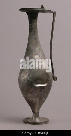 Art inspired by Ewer, 4th–5th century, Byzantine, Silver, Overall: 14 15/16 x 4 x 5 3/8 in. (38 x 10.1 x 13.7 cm), Metalwork-Silver, Household items such as this ewer combined function and elegance. This piece has an additional gently curved piece of silver, which helps to brace the, Classic works modernized by Artotop with a splash of modernity. Shapes, color and value, eye-catching visual impact on art. Emotions through freedom of artworks in a contemporary way. A timeless message pursuing a wildly creative new direction. Artists turning to the digital medium and creating the Artotop NFT Stock Photo