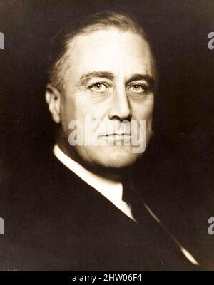 FRANKLIN D. ROOSEVELT (1882-1945) American President in the Oval Office about 1935 Stock Photo