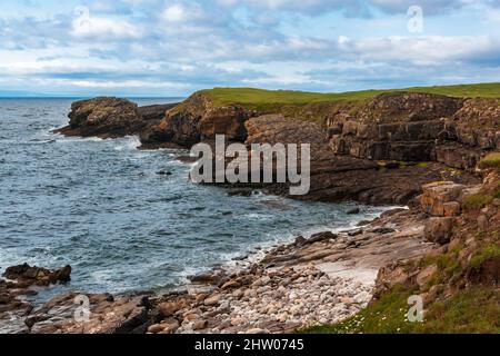 View of the Atlantic coast in  Ireland during the summer Stock Photo