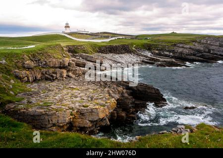 View of the Atlantic coast in  Ireland during the summer Stock Photo