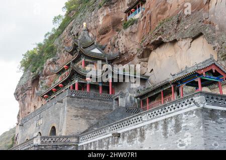 BIN, CHINA - Bin County Cave Temple (UNESCO World heritage site). a famous Temple in Bin County, Shaanxi, China. Stock Photo