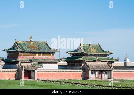 temple,Erdene Zuu Monastery, Karakorum, ovorkhangai, orkhon valley, Mongolie, Centrale Asia Stock Photo