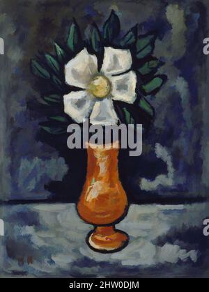Art inspired by White Flower, ca. 1917, Oil on wood, 16 x 12 in. (40.6 x 30.5 cm), Paintings, Marsden Hartley (American, Lewiston, Maine 1877–1943 Ellsworth, Maine, Classic works modernized by Artotop with a splash of modernity. Shapes, color and value, eye-catching visual impact on art. Emotions through freedom of artworks in a contemporary way. A timeless message pursuing a wildly creative new direction. Artists turning to the digital medium and creating the Artotop NFT Stock Photo