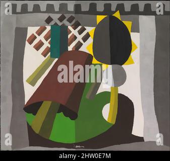Art inspired by The Inn, 1942, Wax emulsion and aluminum paint on canvas, 24 × 27 in. (61 × 68.6 cm), Paintings, Arthur Dove (American, Canandaigua, New York 1880–1946 Huntington, New York), Although its shapes are difficult to identify, this late work by Dove suggests an aerial view, Classic works modernized by Artotop with a splash of modernity. Shapes, color and value, eye-catching visual impact on art. Emotions through freedom of artworks in a contemporary way. A timeless message pursuing a wildly creative new direction. Artists turning to the digital medium and creating the Artotop NFT Stock Photo