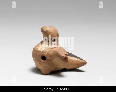 Art inspired by Pottery Whistle, Pre-Columbian, ca. 800–1525, Central Region, Costa Rica, Costa Rican, Clay, H: 44mm; W: 45cm; L: 46mm; Wt: 32g., Aerophone-Whistle Flute-whistle, Classic works modernized by Artotop with a splash of modernity. Shapes, color and value, eye-catching visual impact on art. Emotions through freedom of artworks in a contemporary way. A timeless message pursuing a wildly creative new direction. Artists turning to the digital medium and creating the Artotop NFT Stock Photo