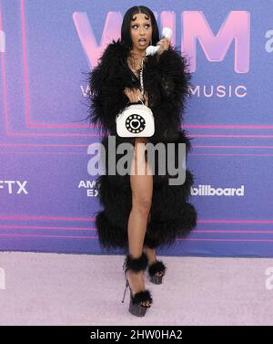 Laya arrives at the 2022 Billboard Women in Music held at the YouTube
