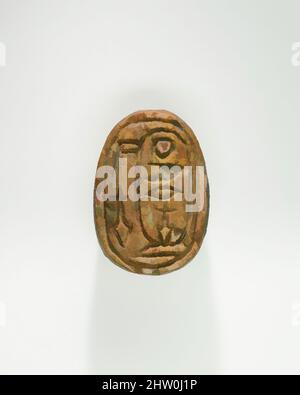 Art inspired by Scarab of King Ay, Middle Kingdom–Second Intermediate Period, Dynasty 13–17, ca. 1802–1550 B.C., From Egypt, Memphite Region, Lisht North, Cemetery, Radim, 1920–22, Glazed steatite, L. 1.9 × W. 1.4 × H. 0.9 cm (3/4 × 9/16 × 3/8 in.), Scarab shaped seal inscribed with: ', Classic works modernized by Artotop with a splash of modernity. Shapes, color and value, eye-catching visual impact on art. Emotions through freedom of artworks in a contemporary way. A timeless message pursuing a wildly creative new direction. Artists turning to the digital medium and creating the Artotop NFT Stock Photo