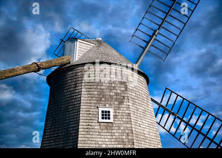 Jonathan Young Windmill detail, Orleans, Cape Cod, Massachusetts, USA. Stock Photo