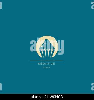 O initial letter Logo abstract design vector template Negative space style. Stock Vector