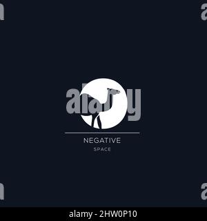 O initial letter Logo abstract design vector template Negative space style. Stock Vector