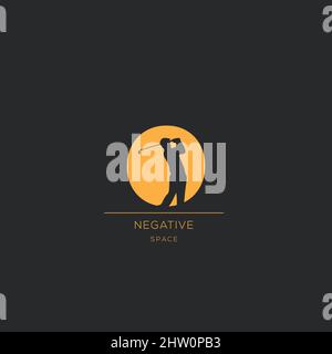O initial letter Logo abstract design vector template Negative space style. Stock Vector