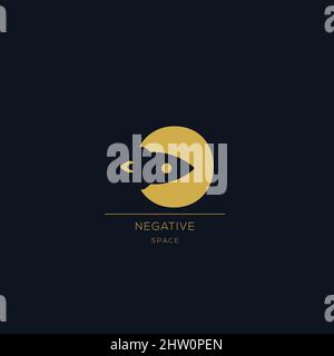 O initial letter Logo abstract design vector template Negative space style. Stock Vector