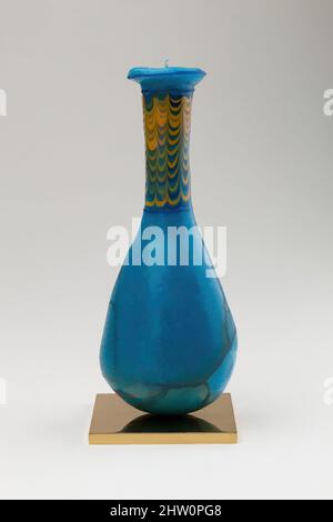 Art inspired by Bottle, New Kingdom, Ramesside, Dynasty 19–20, ca. 1295–1070 B.C., From Egypt, Glass, H. 18.5 cm (7 5/16 in.), Diam. 8 cm (3 1/8 in.), Egyptian glassmaking, which had reached a high level of virtuosity in late Dynasty 18, continued to be practiced in the Ramesside, Classic works modernized by Artotop with a splash of modernity. Shapes, color and value, eye-catching visual impact on art. Emotions through freedom of artworks in a contemporary way. A timeless message pursuing a wildly creative new direction. Artists turning to the digital medium and creating the Artotop NFT Stock Photo