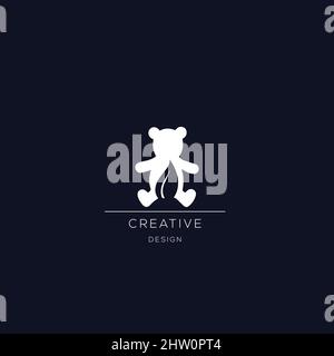Logo abstract design vector template Negative space style. Startup Logotype concept icon Stock Vector
