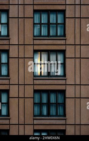 Hotel with occupied room. Stock Photo