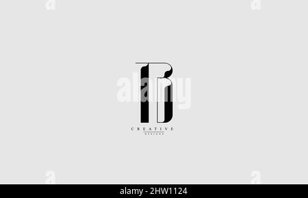 Alphabet letters Initials Monogram logo TB BT T B Stock Vector