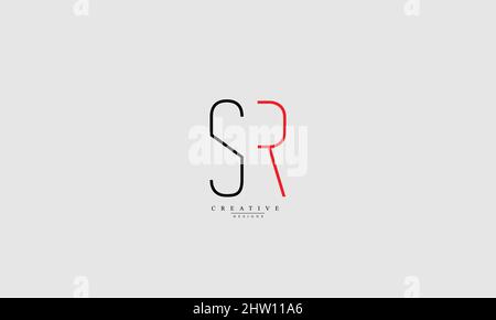 Alphabet letters Initials Monogram logo SR RS S R Stock Vector