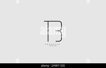 Alphabet letters Initials Monogram logo TB BT T B Stock Vector
