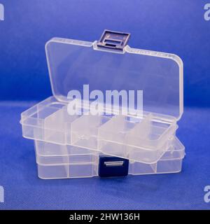 Small Parts Storage Organizer Plastic Bins Empty Stock Photo - Alamy