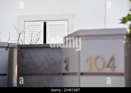 The exterior of the Ukrainian President Volodymyr Zelensky's beach house is seen in Forte dei Marmi, Italy, March 3, 2022. REUTERS/Jennifer Lorenzini