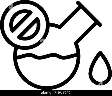 Chemical gluten icon outline vector. Free lactose. Grain allergy Stock Vector