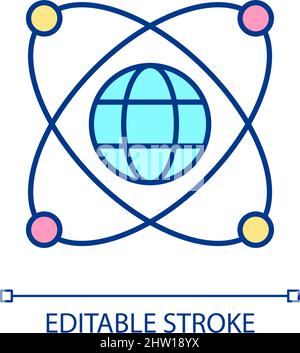 Worldwide web RGB color icon Stock Vector