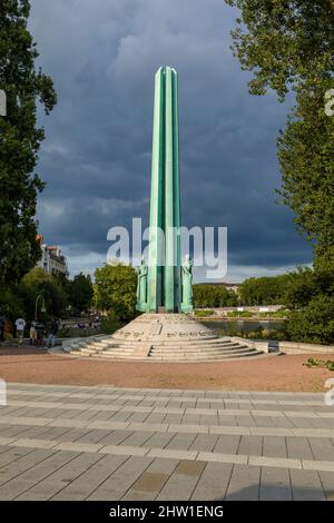 France, Loire-Atlantique, Nantes, Monument aux 50-Hostages, erected in 1952 in homage to the fifty hostages executed in reprisal after the assassination of Karl Hotz, on October 20, 1941 in Nantes Stock Photo