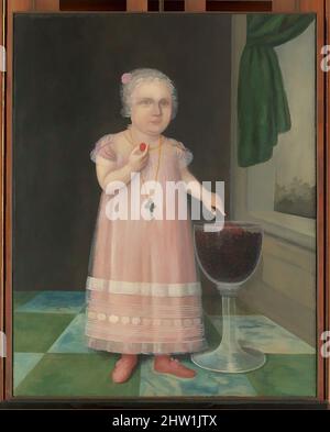 Art inspired by Emma Van Name, ca. 1805, Made in Baltimore, Maryland, United States, Oil on canvas, 29 × 23 in. (73.7 × 58.4 cm), Paintings, Joshua Johnson (American, ca. 1763–ca. 1824), This compelling portrait of a Maryland toddler is widely regarded as an icon of American folk, Classic works modernized by Artotop with a splash of modernity. Shapes, color and value, eye-catching visual impact on art. Emotions through freedom of artworks in a contemporary way. A timeless message pursuing a wildly creative new direction. Artists turning to the digital medium and creating the Artotop NFT Stock Photo