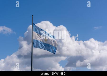 Flag of Argentina is waving in the wind Stock Photo - Alamy