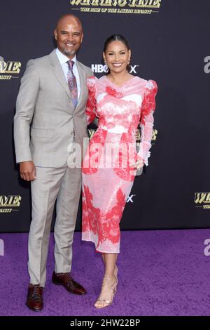 LOS ANGELES - MAR 2:   Dondre Whitfield, Salli Richardson-Whitfield at the Winning Time - The Rise of The Lakers Dynasty LA Premiere at Ace Hotel on March 2, 2022  in Los Angeles, CA (Photo by Katrina Jordan/Sipa USA) Stock Photo