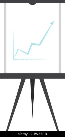 Flip Chart Seminar Concept Vector. Man Showing Presentation. Flat ...