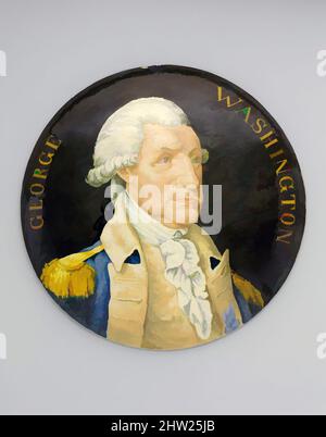 Art inspired by George Washington, 1776–1800, Possibly made in Bouches-du-Rhône, Marseille, France, French, Faience, Diam. 15 in. (38.1 cm), Ceramics, Antoine Bonnefoy (French, Classic works modernized by Artotop with a splash of modernity. Shapes, color and value, eye-catching visual impact on art. Emotions through freedom of artworks in a contemporary way. A timeless message pursuing a wildly creative new direction. Artists turning to the digital medium and creating the Artotop NFT Stock Photo