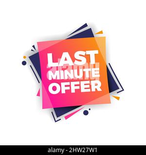 Last Minute Offer Shopping Vector Label Stock Vector