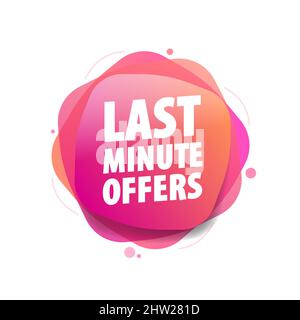 Last Minute Offers Vector Shopping Label Stock Vector