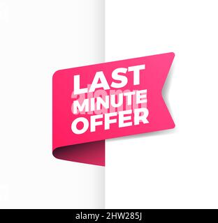 Last Minute Offer Shopping Vector Ribbon Stock Vector