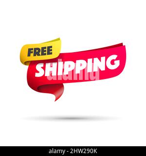 Free Shipping Shopping Vector Label Stock Vector