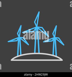 Windmill flat icon. Agriculture sign. Graph symbol for your web site design, logo, app, UI. Vector illustration, EPS10. Stock Vector