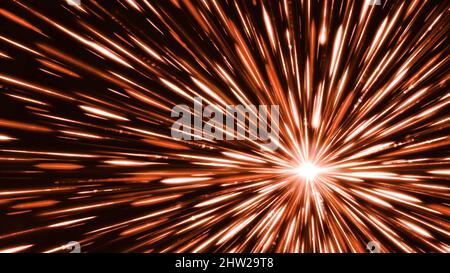 Star absorbs rays. Animation. Bright point absorbs colored rays of light.  Cosmic dot draws light rays on black background Stock Photo - Alamy