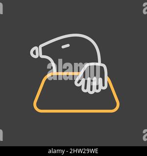 Mole icon for garden craft. Agriculture sign. Graph symbol for your web site design, logo, app, UI. Vector illustration, EPS10. Stock Vector