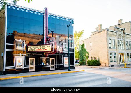 Rivoli Theater Cedarburg, Wisconsin, USA. Cedarburg is a city in Ozaukee County, Wisconsin, United States. Stock Photo