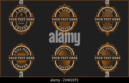 Coffee circle frame vintage retro vector illustration Stock Vector