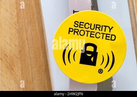 Yellow Security Sticker Security Protected sticker label on bottle of Yellow Tail Jammy Red Roo ...
