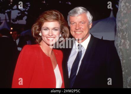 Phyllis George and John Y. Brown, Jr at USA Today's Fifth Anniversary Celebration on September 10, 1987 at The Culver Studios in Culver City, California Credit: Ralph Dominguez/MediaPunch Stock Photo