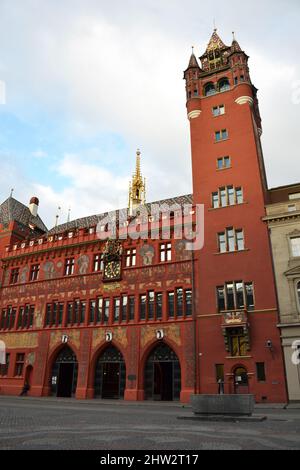 Basel Rathaus building in the city center, Switzerland Stock Photo