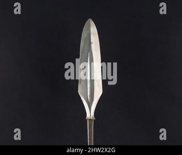 Art inspired by Arrowhead (Yanonē), 18th century, Japanese, Steel, L. 18 in. (45.7 cm); L. of head 4 in. (10.2 cm); W. 1 in. (2.5 cm); Wt. 1.8 oz. (51 g), Archery Equipment-Arrowheads, Classic works modernized by Artotop with a splash of modernity. Shapes, color and value, eye-catching visual impact on art. Emotions through freedom of artworks in a contemporary way. A timeless message pursuing a wildly creative new direction. Artists turning to the digital medium and creating the Artotop NFT Stock Photo