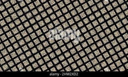 Abstract diagonal rows of same size QR codes moving down slowly, seamless loop. Animation. Modern technological payment system Stock Photo